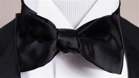 designer black bow tie.